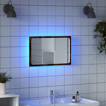 vidaXL Badkamerspiegel met LED 60x8,5x38 cm bewerkt hout, Verzenden, Nieuw