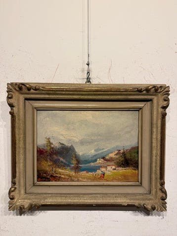 Athos Renzo Brioschi (1910-2000) - Scorcio di Veduta di Lago, Antiek en Kunst