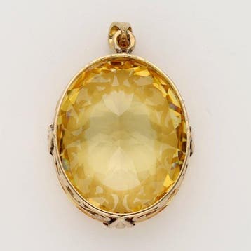 Pendentif - 14 carats Or jaune - 35.60ct. tw. Citrine