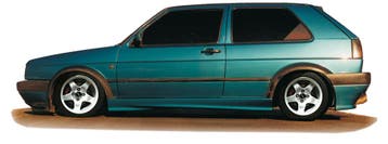 Rieger side skirt | Golf 2: 83-91 - 3-drs. | l stuk ongespot, Verzenden, Nieuw, Volkswagen
