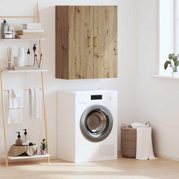 vidaXL Wandkast Artisan Eiken 69,5 x 34 x 90 cm Bewerkt hout, Verzenden