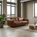 Leren bank Clear - 3 zits - Elegance Cognac (cognac) -, Ophalen of Verzenden