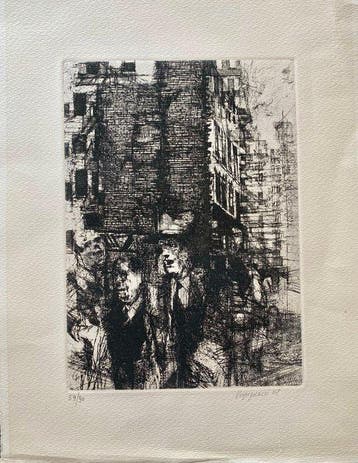 Renzo Vespignani (1924-2001) Acquaforte 59/90 Signed - Roma