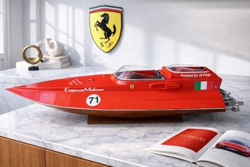 Riva Ferrari F430 maquette 70 cm Bois modelisme 1:8 - Bateau