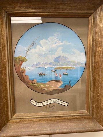 Scuola napoletana (XX) - Capri, Antiek en Kunst