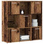 vidaXL Boekenkast 90x28x90 cm bewerkt hout oud houtkleurig, Verzenden, Nieuw