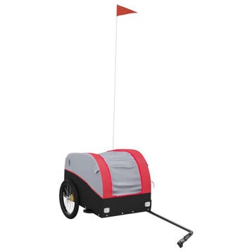 vidaXL Fietskar met wiel met opslag Rood S Oxford polyester, Verzenden