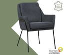 Leren eetkamerstoel Mix - Kenia Denim (blauw) - Poten staal, Huis en Inrichting, Stoelen, Bohemian, Industrieel, Modern, Scandinavisch