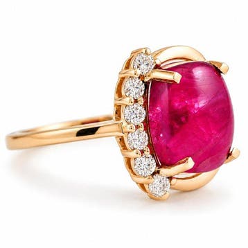 Zonder minimumprijs - Ring - 14 karaat Geel goud - 3.88ct.