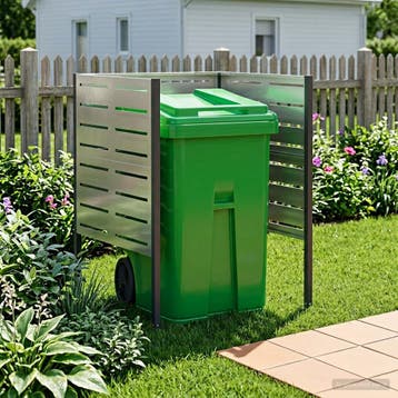 vidaXL Vuilnisbak Scherm 85 x 85 x 113 cm Roestvrij staal, Tuin en Terras, Verzenden, Nieuw