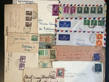 Postgeschiedenis - 28+ Buitenlandse Landen - Uitgebreide, Gestempeld