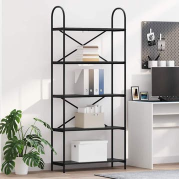 vidaXL Boekenplank 5-laags 80 x 30 x 183 cm Bewerkt hout, Verzenden