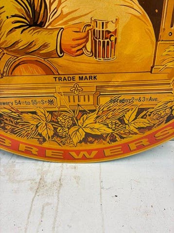 XXL Emaille reclamebord – Jos. Doelger’s Sons Lager Beer –, Antiek en Kunst