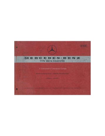 1963 MERCEDES BENZ 300 SL ROADSTER ONDERDELENBOEK DUITS |