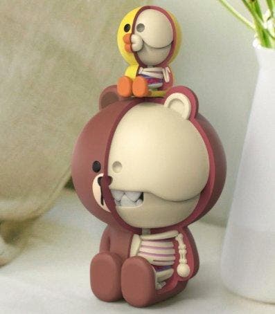 Jason Freeny (XX-XXI) - Mighty Jaxx - XXRAY PLUS Brown &, Antiek en Kunst, Kunst | Designobjecten