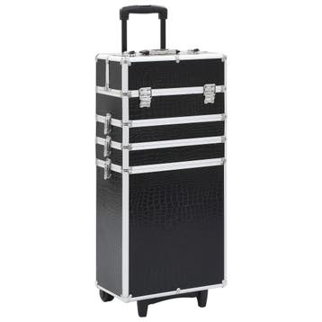 vidaXL Make-up trolley aluminium zwart met, Verzenden, Nieuw