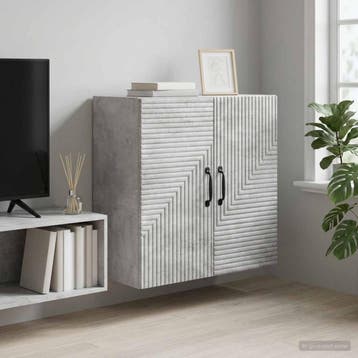 vidaXL Wandkast Betongrijs 59 x 31 x 60 cm Bewerkt hout, Verzenden, Nieuw