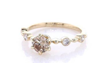 Zonder minimumprijs - Ring - 14 karaat Geel goud - 0.65ct., Nieuw
