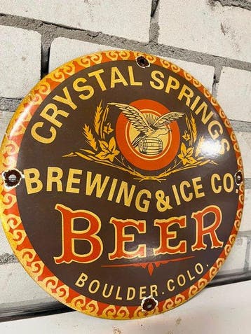 Cry-Stal Springs Brewing & Ice Co. – Beer – Emaille, Antiek en Kunst