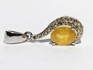 Sans prix de réserve - Pendentif Argent - 1.30ct. tw. Saphir