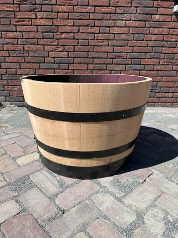 Super mooie wijnvaten 225L zwarte banden, Tuin en Terras, Rond, Nieuw, Ophalen of Verzenden, 60 tot 100 cm