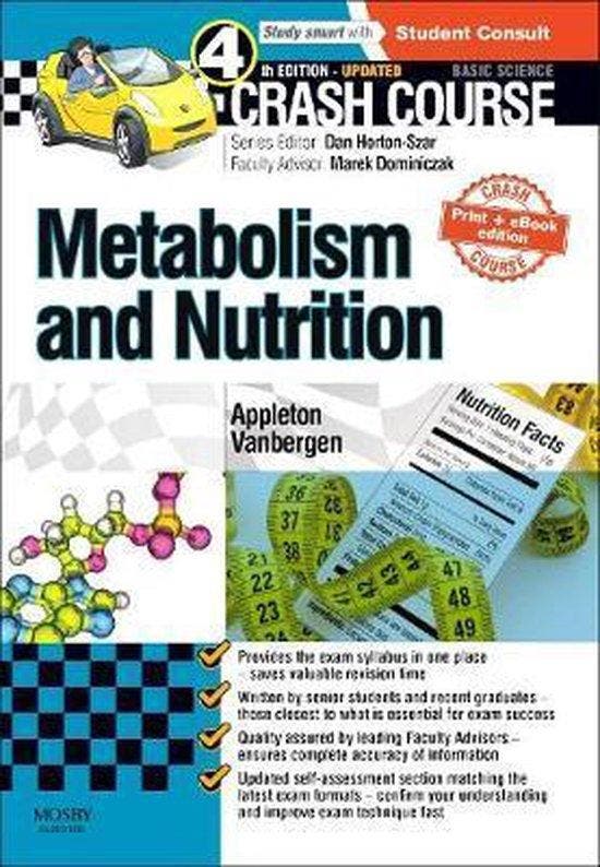 Crash Course: Metabolism and Nutrition: Updated Print +, Boeken, Taal | Engels, Gelezen, Verzenden
