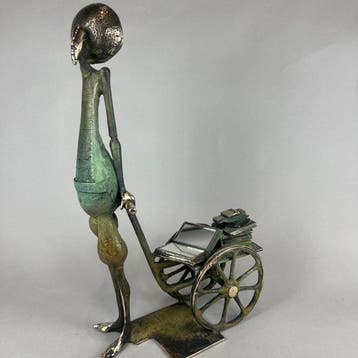 Dariusz Zielinski - The bookseller -56cm Bronze,