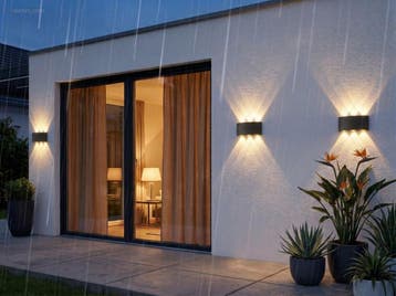 (16 x) 16 x 6W LED Wandlamp zes licht zwart warm...