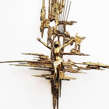 Crucifix - Brons - 1980-1990 - Geïnspireerd door Dalí - 66