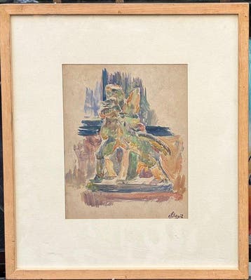 Louis Hayet (1864-1940) - Sculpture colorée (vendu sans prix