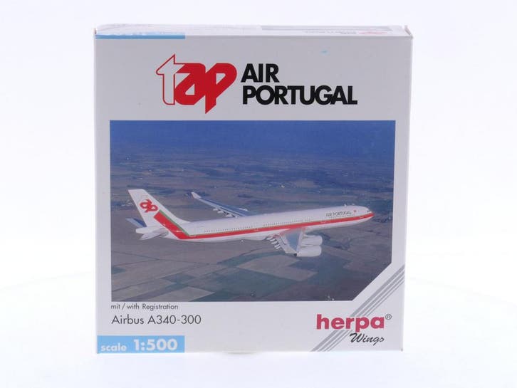 Schaal 1:500 Herpa 504621 TAP - Air Portugal - Airbus A34..., Hobby & Loisirs créatifs, Modélisme | Avions & Hélicoptères, Enlèvement ou Envoi