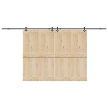 vidaXL Doos met onderdelen voor schuifdeur 427 cm staal, Doe-het-zelf en Bouw, Verzenden, Nieuw