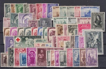 België 1935/1939 - volledige reeksen tussen 411/418 en, Gestempeld
