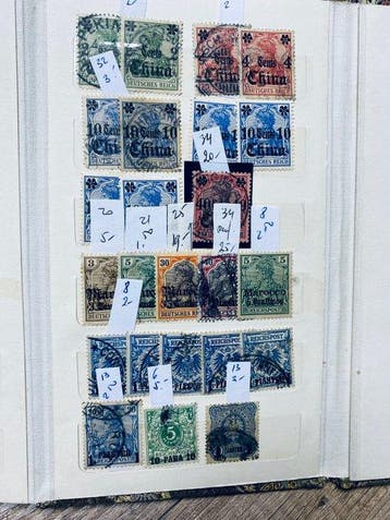 Duitse Rijk - Uitzoeker Duitse Rijk , daarbij Postkantoren -