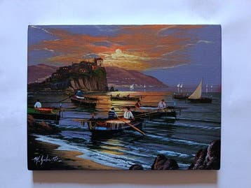 Mario Galanti (XX) - Tramonto a Ischia