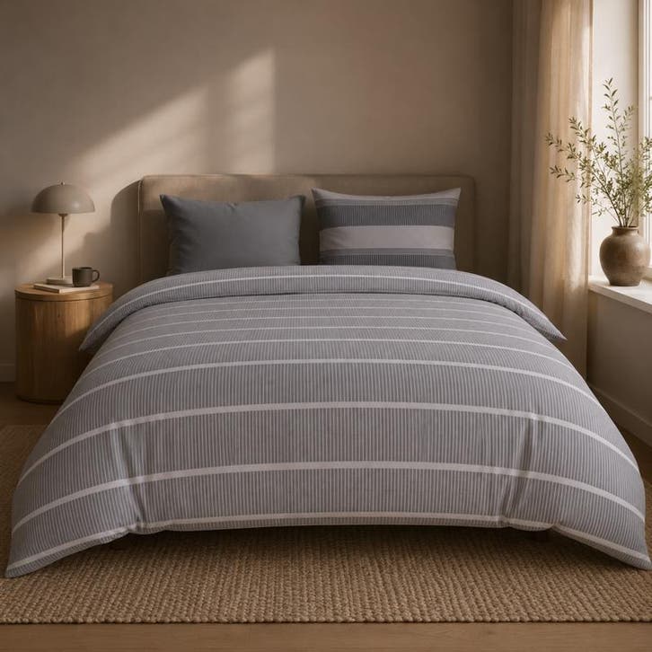 Mexx Home dekbedovertrek - grijs - 2-persoons | 200 x, Huis en Inrichting, Slaapkamer | Beddengoed, Grijs, Nieuw, Verzenden