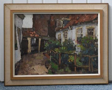 Willem van der Nat (1864-1929) - NO RESERVE - Een straatje