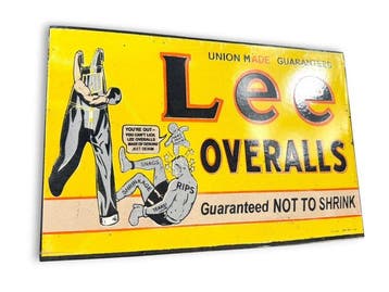 Lee Overalls - Emaille plaat - Emaille