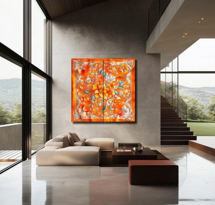 PLM-Art - Dipt Square Scarf XXL, Antiquités & Art, Art | Objets design