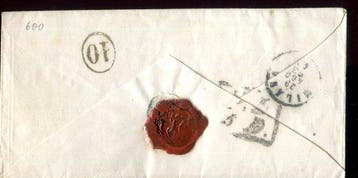Italiaanse oude staten - Sardinië 1855 - 5 centen in, Gestempeld