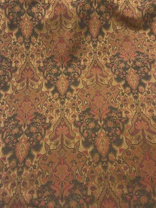 Arazzo van het Hof: Verwevingen van oker, koraal en Testa di, Antiquités & Art, Tapis & Textile