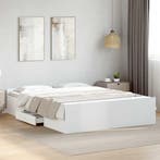 vidaXL Bedframe met lades bewerkt hout wit 160x200 cm, Verzenden, Nieuw
