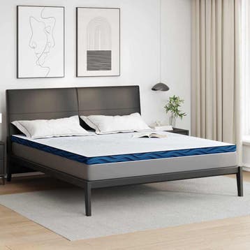 vidaXL Matras Topper 180 x 200 cm dik Jacquard stof Wit, Huis en Inrichting, Verzenden, Nieuw