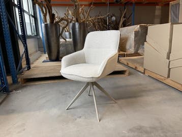 Veiling - Eetkamerstoel Fogio (set van 6)- Boucle natural- d, Huis en Inrichting, Nieuw
