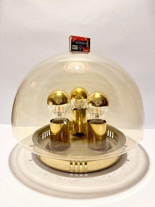 Limburg Glashütte - Plafondlamp met lampenkap - Glas,, Antiek en Kunst, Antiek | Meubels | Stoelen en Sofa's