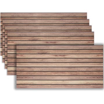 3D-wandpanelen - Donker natuurhout, Verzenden, Nieuw