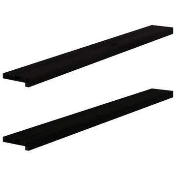 vidaXL Vensterbanken 2 st 140x15x2 cm massief eikenhout, Verzenden, Nieuw