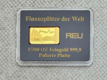 Zwitserland. Gold bar Zúrich , oro 1/200 Oz (.999) Proof