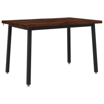 vidaXL 120 x 80 x 75 cm Massief Acacia Hout Donkerbruin en, Huis en Inrichting, Tafels | Eettafels, Verzenden, Nieuw