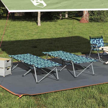 vidaXL Opvouwbaar Campingbed 2 st Bossen 194 x 62,5 x 42,5, Verzenden, Nieuw